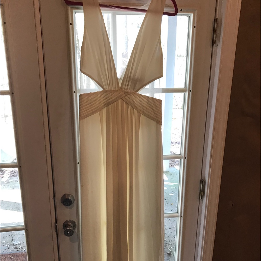 BCBGMaxazria Magdalena Draped Jersey Evening Gown